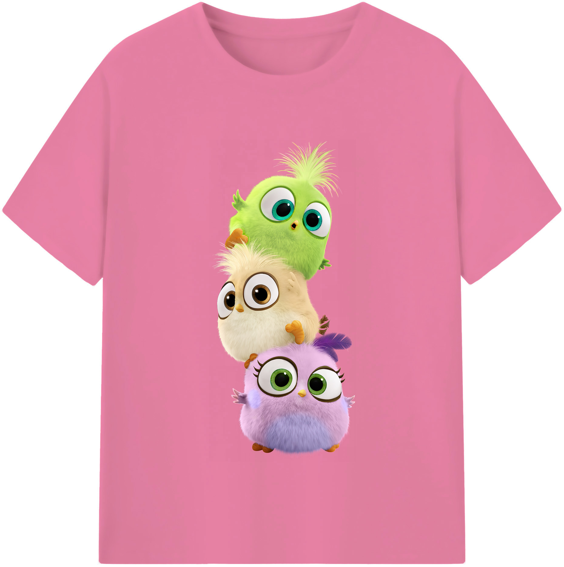 （画像用） Angry Birds アングリーバード 綿100％半袖Tシャツ（フロントプリント）